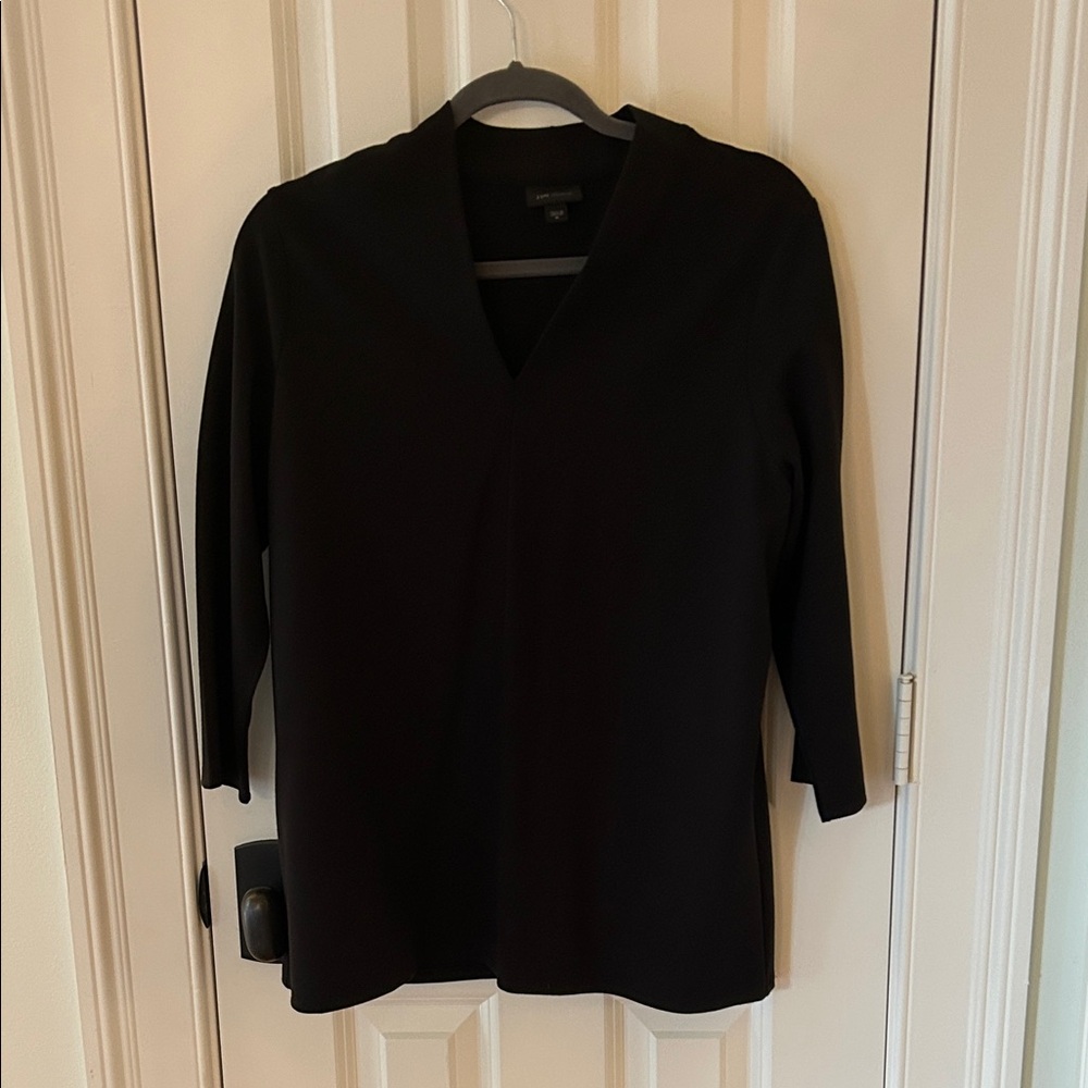 J. Jill Classic Black V-Neck Blouse